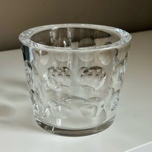Vintage Orrefors crystal dot bubble vase
